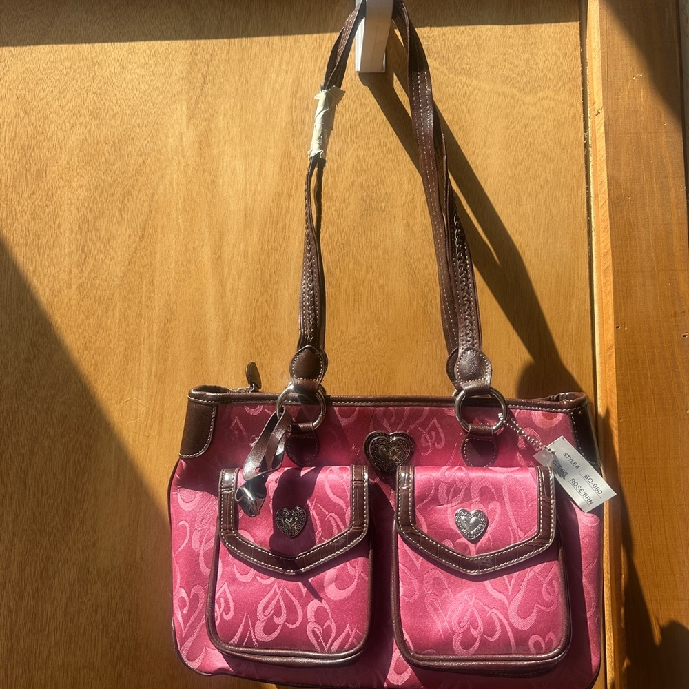 Vintage Pink and Brown Women's Bag